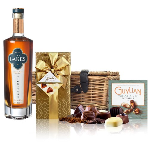 The Lakes Signature Single Malt Whisky 70cl And Chocolates Hamper